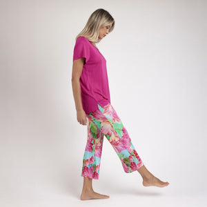 Pigiama donna fantasia tropicale viscosa Admas