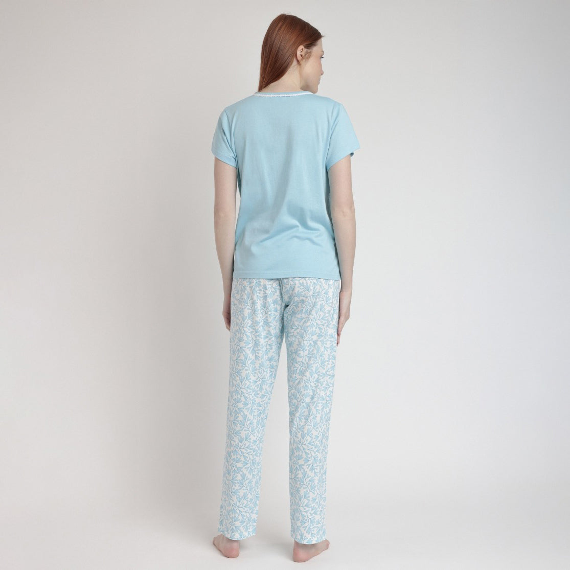 Pigiama donna scollo serafino cotone Admas