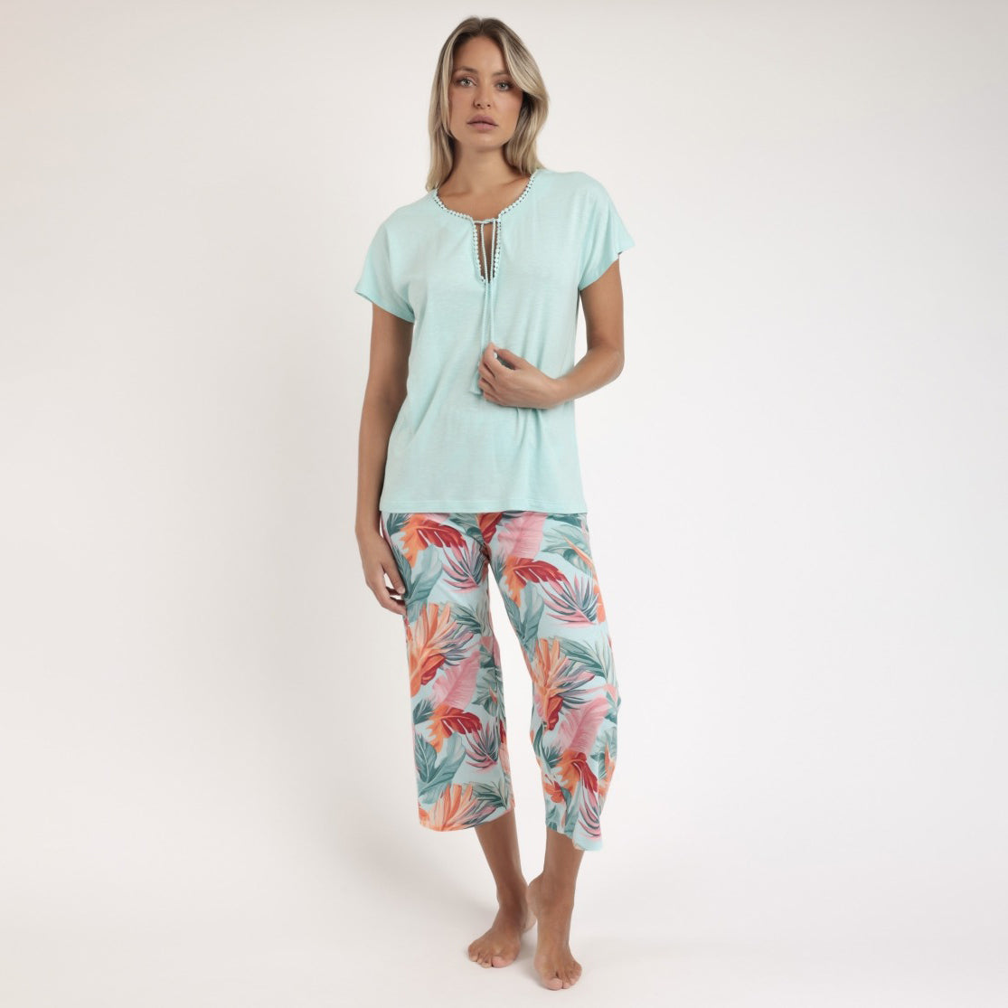 Pigiama Donna fantasia tropicale Admas 63074