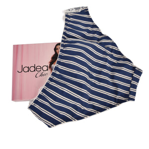 Slip vita bassa Jadea 6321 nero + blu in cotone elasticizzato e pizzo 2 pz