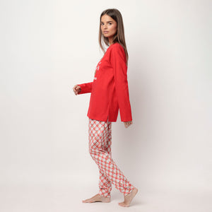 Pigiama donna natalizio caldo cotone Admas 63339