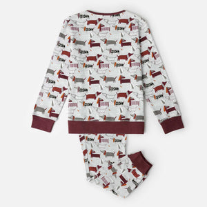 Pigiama bambina caldo cotone con bassotti Admas 63354
