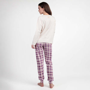 Pigiama donna in caldo cotone tartan Santoro 63384