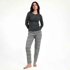 Pigiama donna maglia a costine Admas 63620