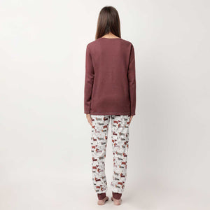 Pigiama donna con bassotti interlock Admas 63622