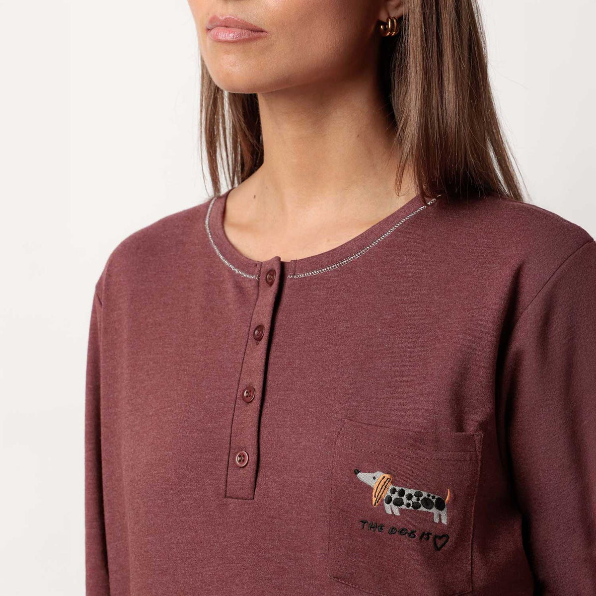 Pigiama donna con bassotti interlock Admas 63622