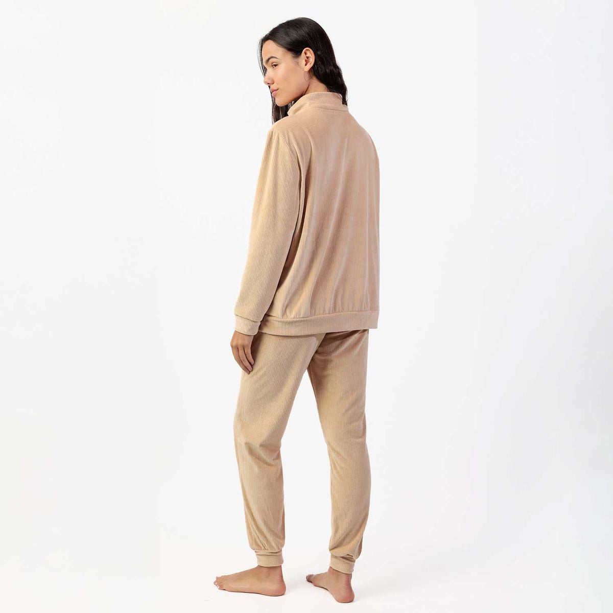 Pigiama donna ciniglia a coste Admas 63649