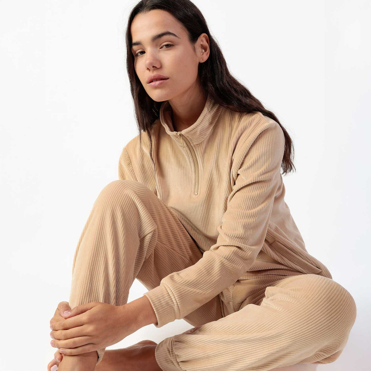 Pigiama donna ciniglia a coste Admas 63649