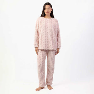 Pigiama donna in coral con intrecci Admas 63651