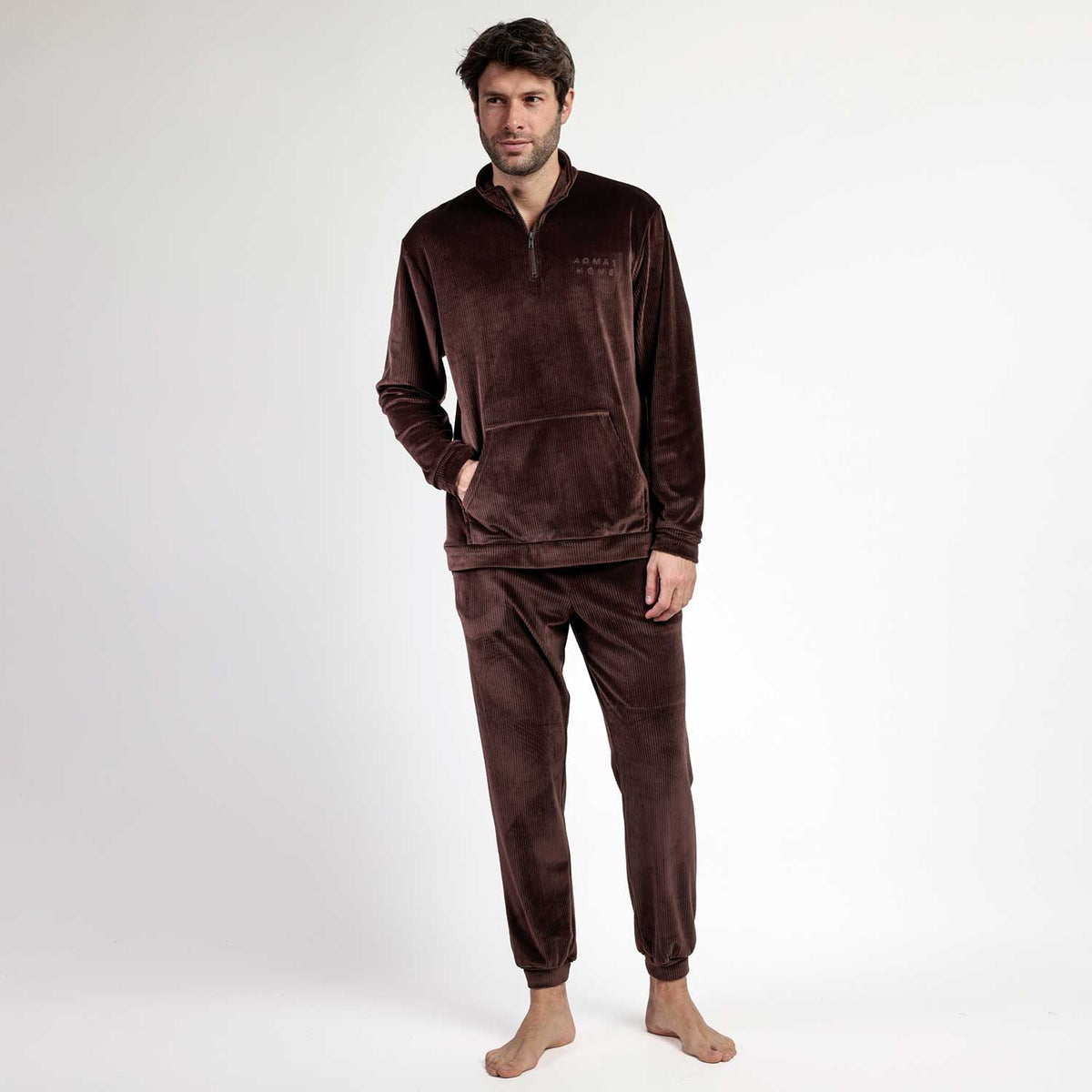 Pigiama uomo in ciniglia collo alto Admas 63795