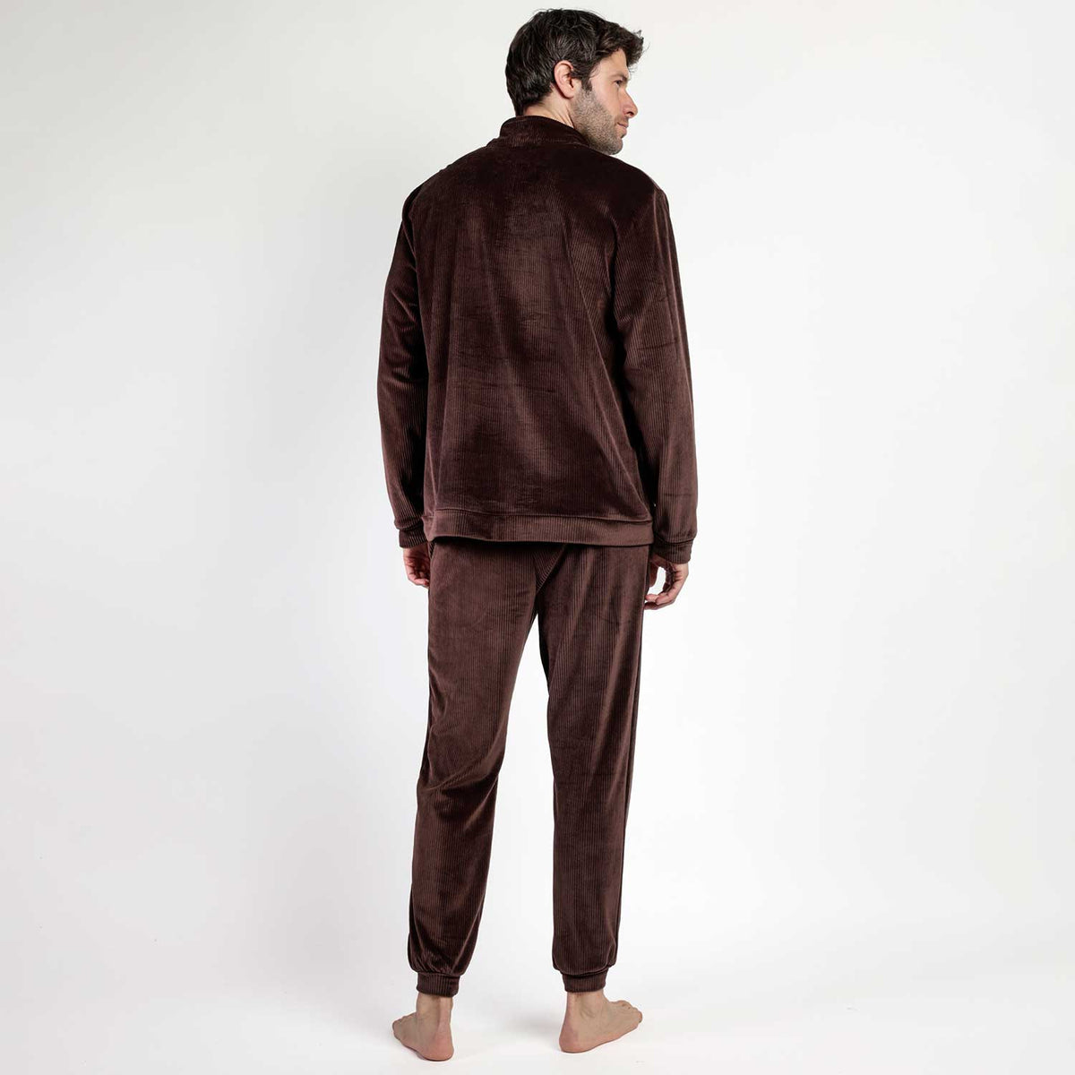 Pigiama uomo in ciniglia collo alto Admas 63795