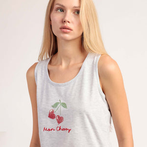 Pigiama donna con pois e ciliegie cotone Admas 64086