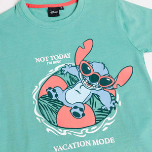 Pigiama corto ragazza 100% cotone Stitch Disney 64242