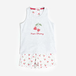 Pigiama bimba con pois e ciliegie cotone Admas 64352