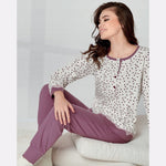 Pigiama donna serafino caldo cotone Infiore conformato TNN1663