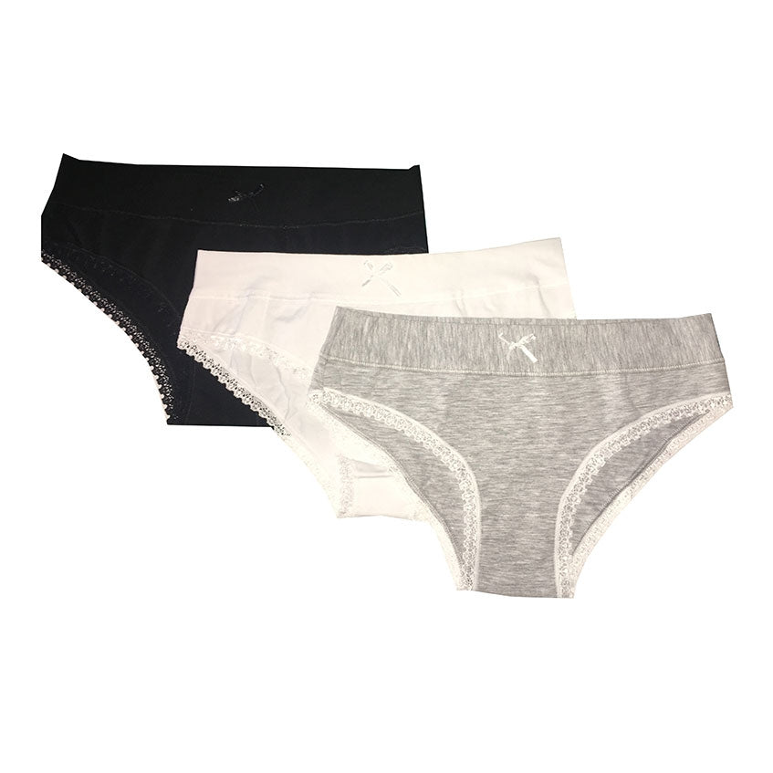 Slip donna Lovelygirl 6650 in cotone elasticizzato 3 pezzi