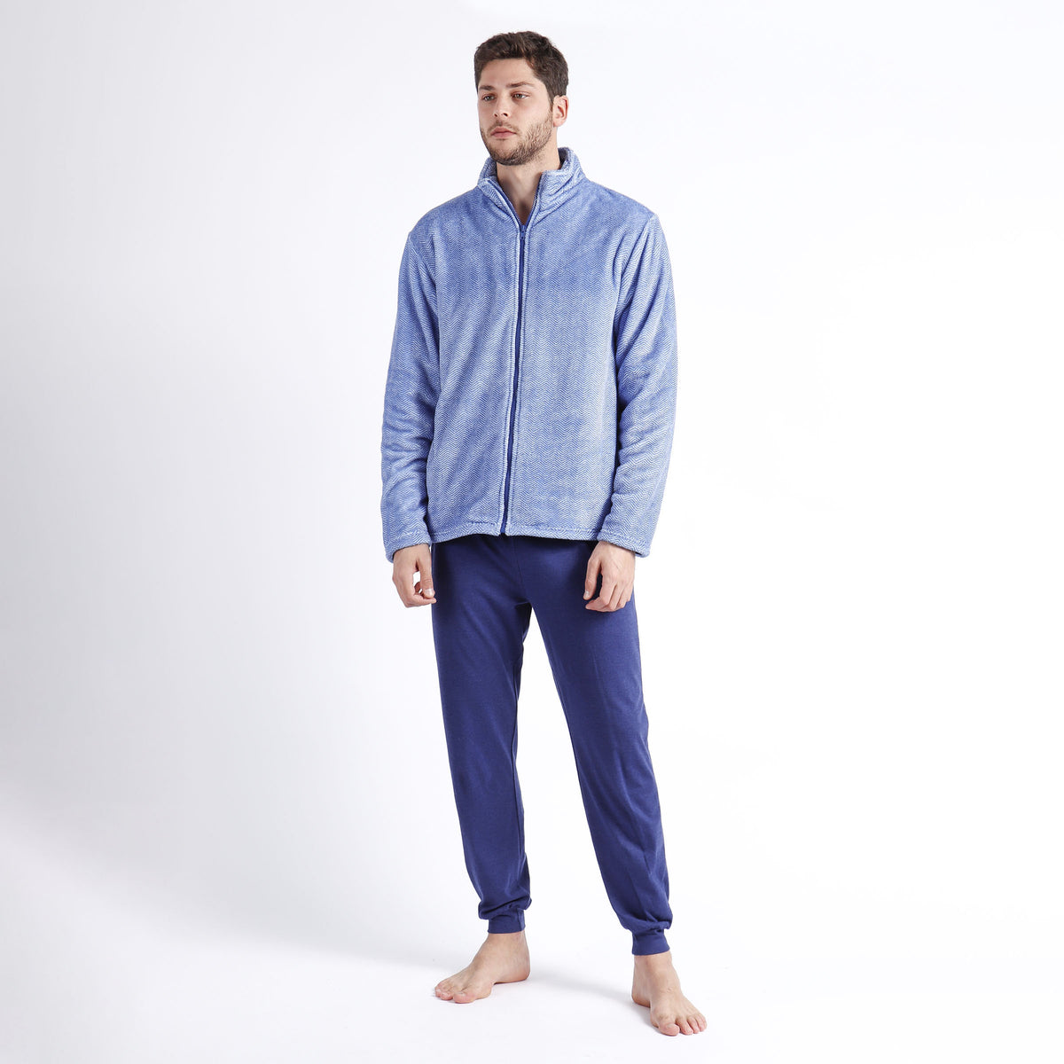 Giacca da camera con zip a collo alto uomo Admas 67053