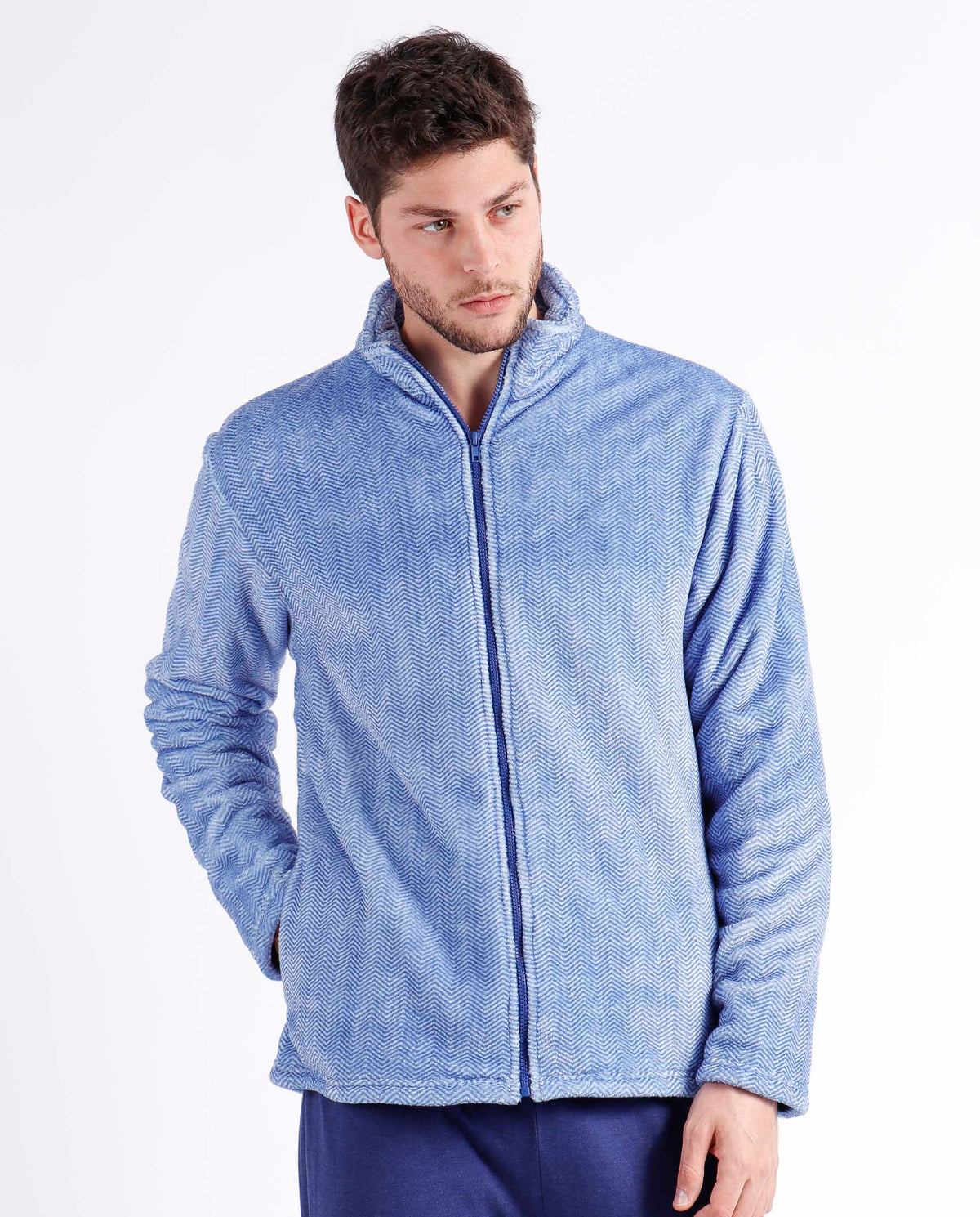 Giacca da camera con zip a collo alto uomo Admas 67053