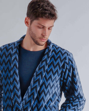 Vestaglia lunga raffinata uomo pile coral Admas 67056