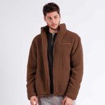 Giacca uomo a collo alto camel in sherpa Admas 67066