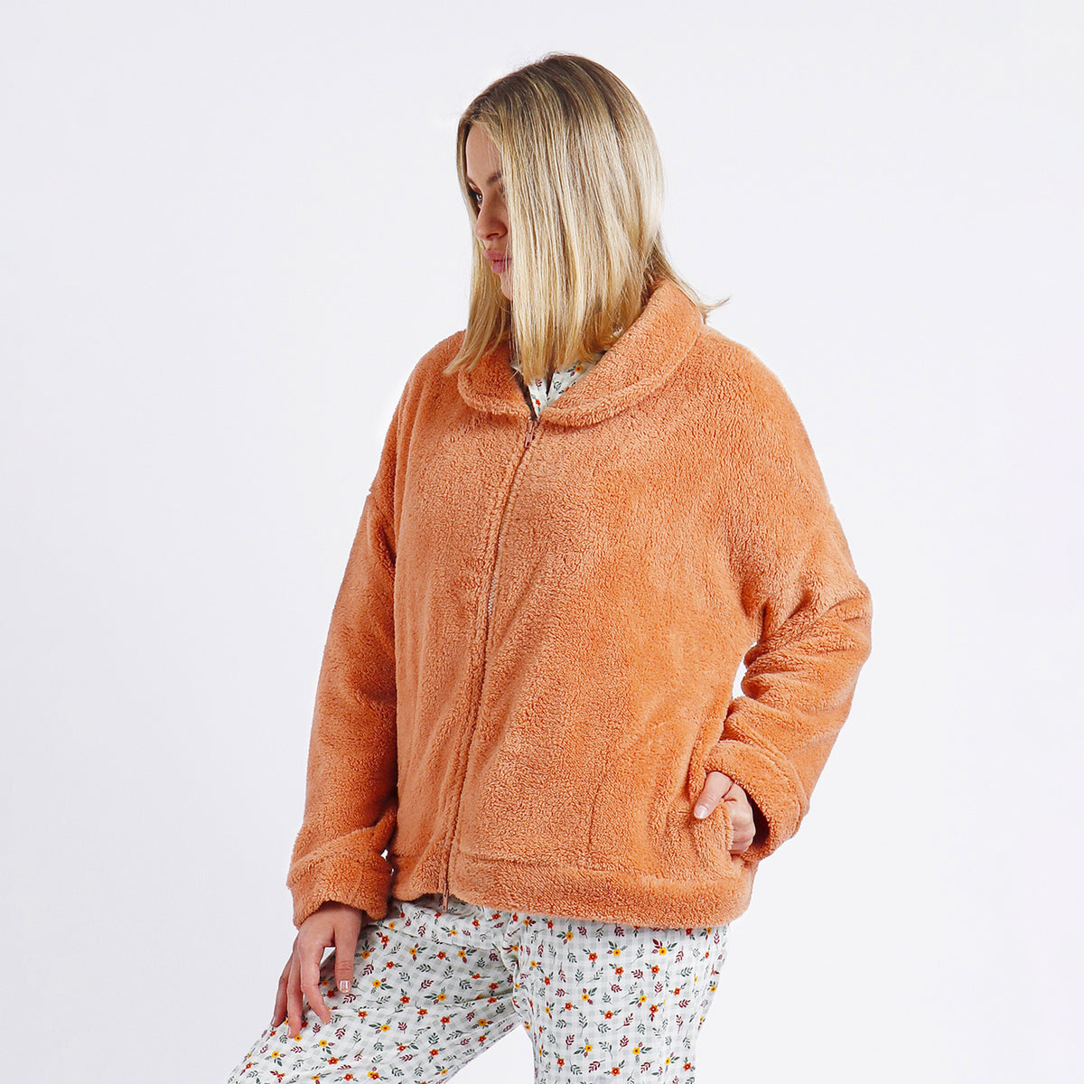 Giacca donna con zip Admas pile di coral 67097