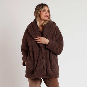 Giacca da camera sherpa Teddy scollo a scialle Admas 67137