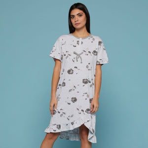 Camicia da notte Cippi 6746-B-S23 estiva cotone grigio melange