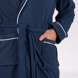 Vestaglia lunga uomo invernale Cippi 6873 caldo pile blu navy 