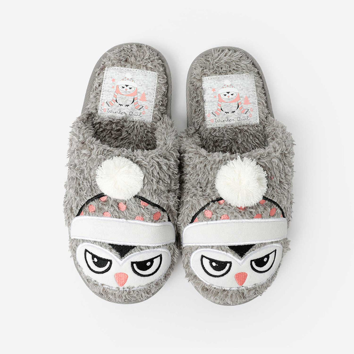 Ciabatta donna/bambina calda pompon Admas 69135/69134