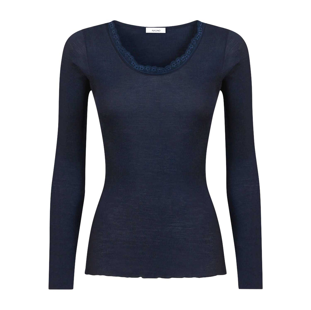 Maglia donna lana e seta con pizzo Ragno 701839