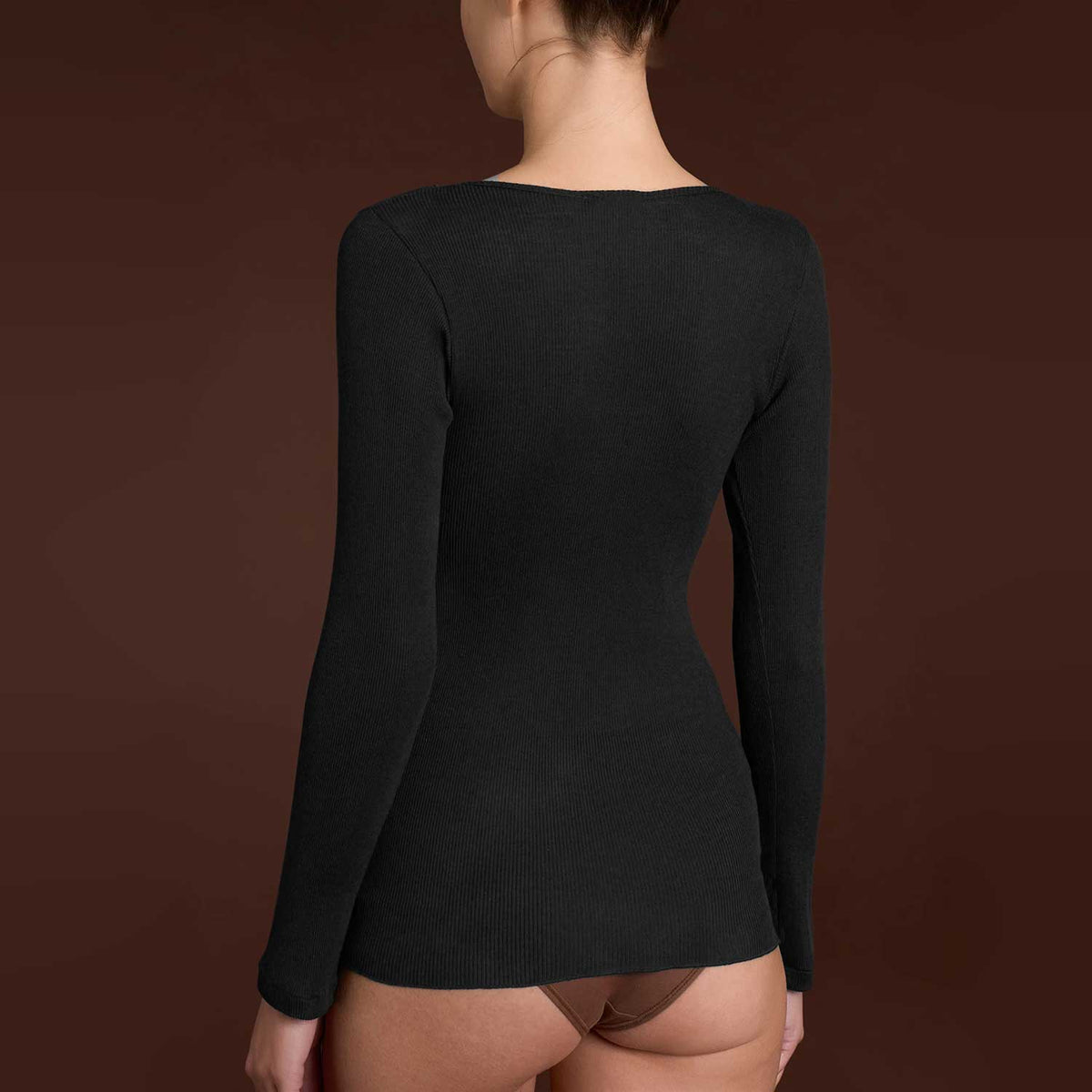 Maglia donna lana e seta con pizzo Ragno 701839