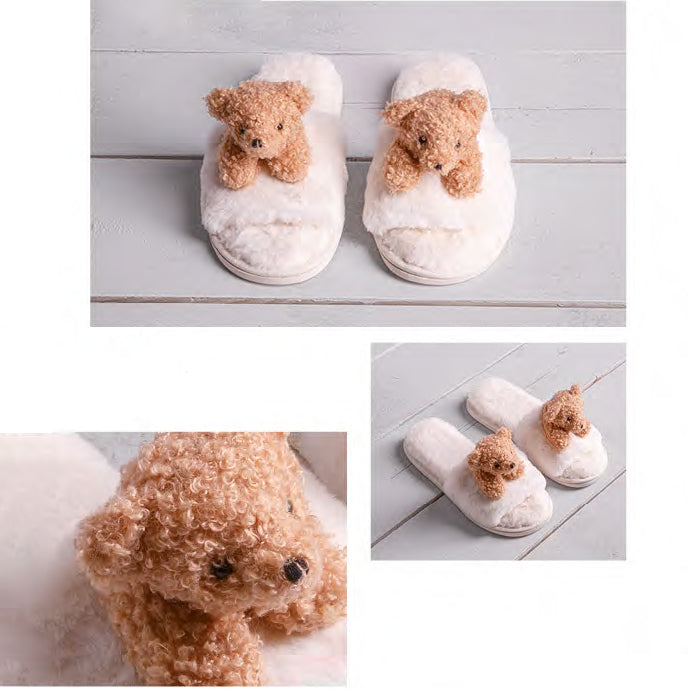 Pantofole donna peluche ciabatte con orsacchiotto Love and Bra 71238