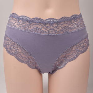 Slip donna Jadea 742 in cotone e pizzo 3 pz