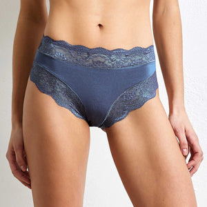 Slip donna cotone elasticizzato e pizzo Jadea 3 pezzi