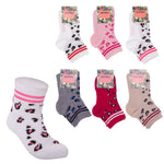 Calze corte bambina Meritex 7558 leopardati cotone 6 pz.