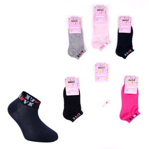 Fantasmini bimba Meritex 7569 con scritta Love 6 paia