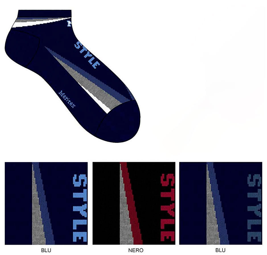 Calzini sportivi uomo Meritex 8527 cotone elasticizzato 6 paia