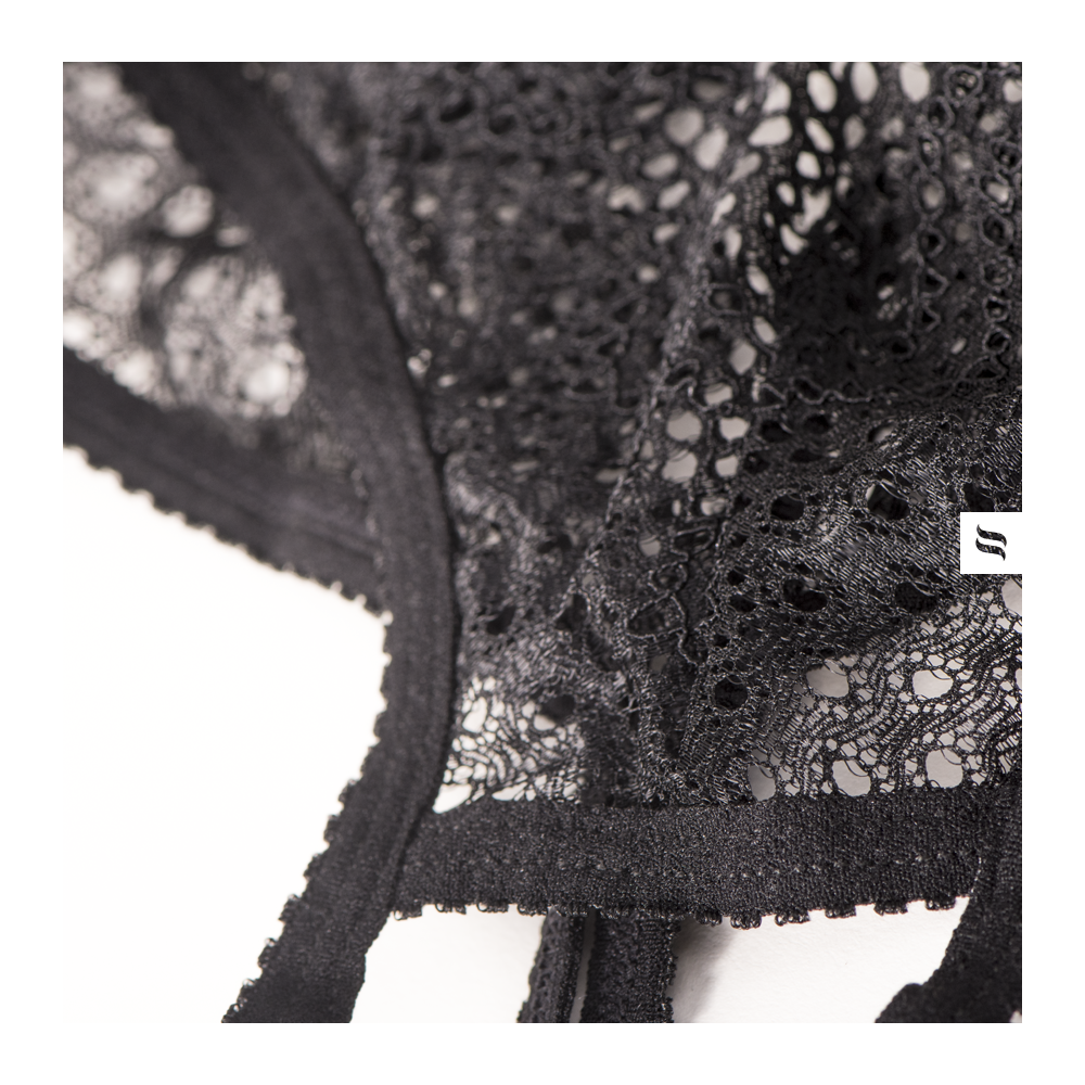 Sexy sottoveste + perizioma Obsessive 857-che-1 nero