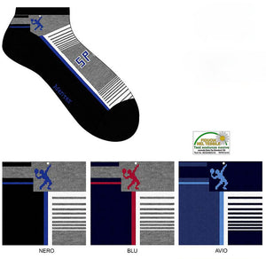 Calzini sportivi Meritex 8525 assortiti cotone elasticizzato 6 paia