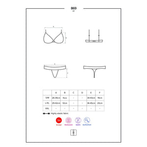 Sexy completino intimo reggiseno + perizoma Obsessive 869-set-1