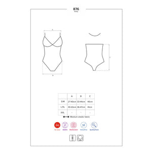 Body sexy Obsessive articolo 876-TED-1 trasparente pois