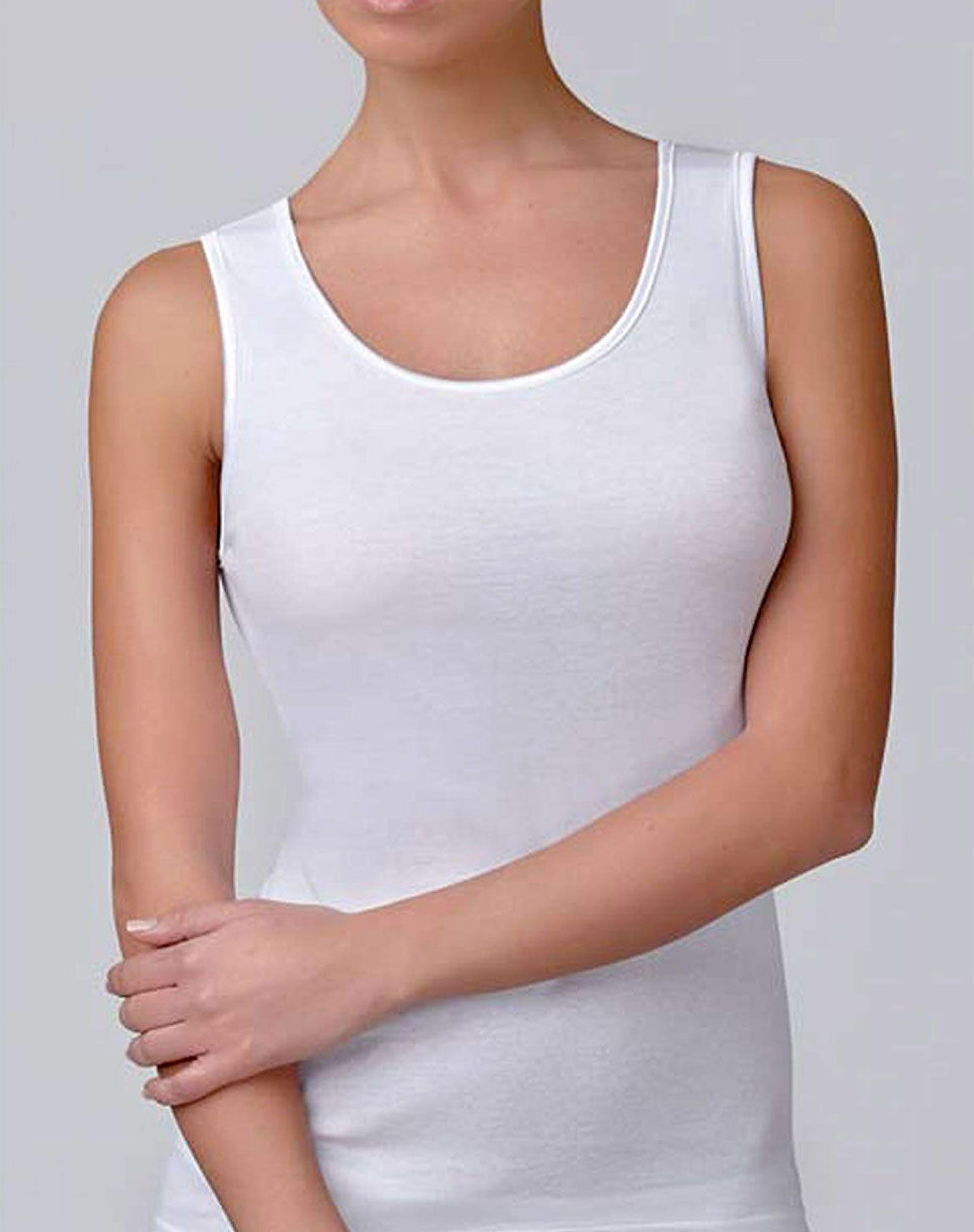 Canotta intima donna spalla larga Jadea 9004 in cotone 3 pezzi 