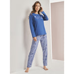Pigiama Donna Laura Biagiotti 96371 lungo stampato blu