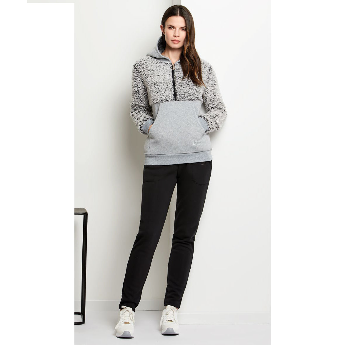 Tuta donna felpata grgio/nero Laura Biagiotti BOS 96591S 
