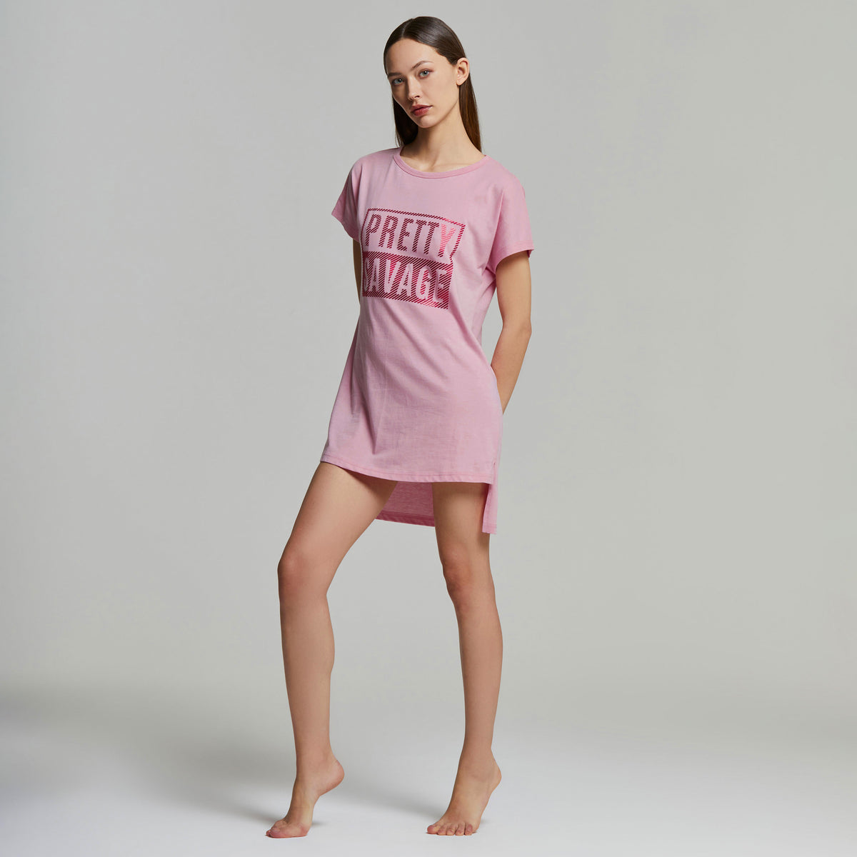 Maxi t-shirt in cotone abito casa Pompea Carina