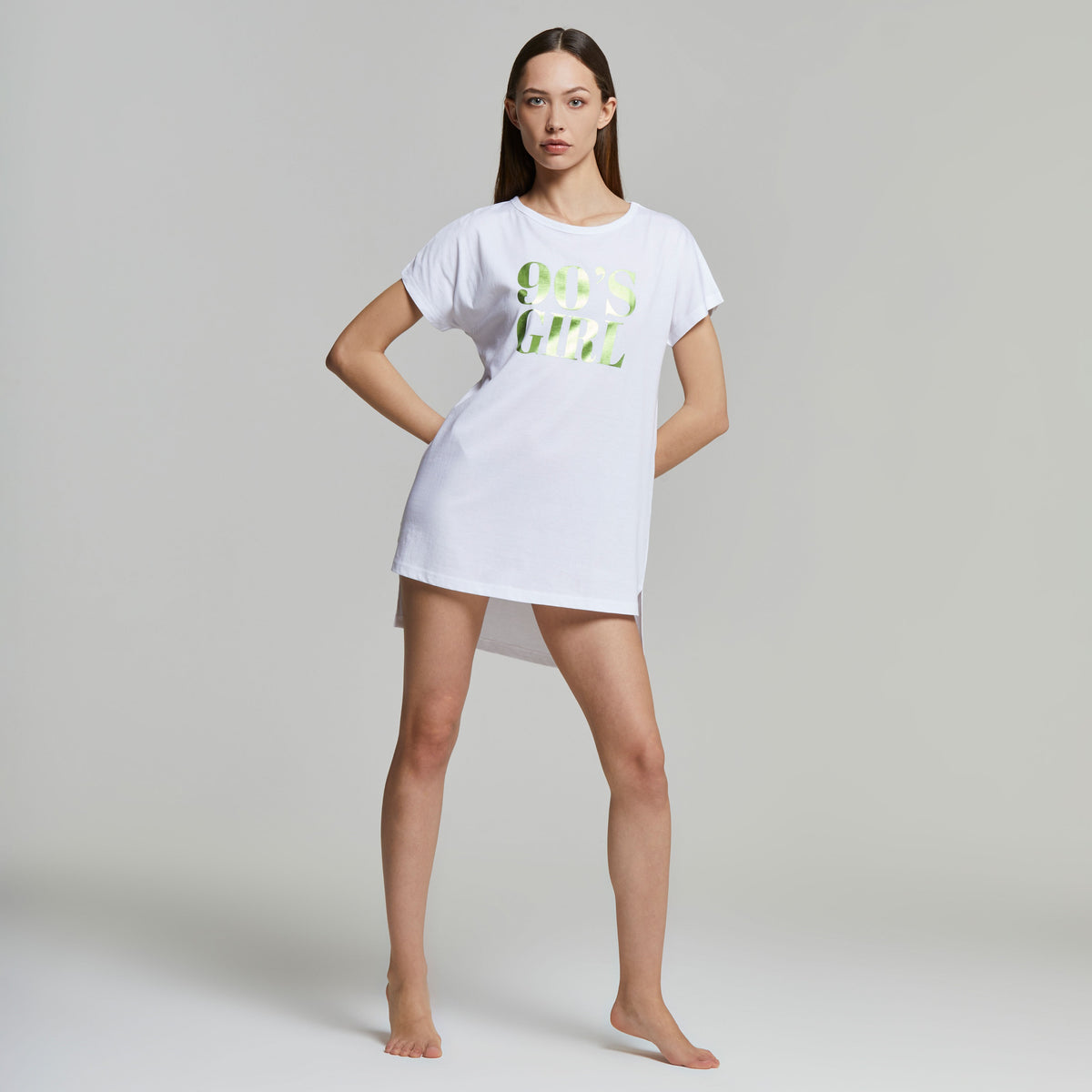 Maxi t-shirt in cotone abito casa Pompea Carina