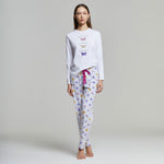 Pigiama cotone lungo donna farfalle Pompea
