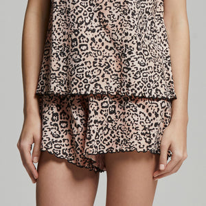 Pigiama top + pantaloncino leopardato Pompea Flaminia