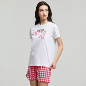 Pigiama donna estivo corto 100% cotone Pompea Frida