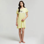 Maxi t-shirt donna cotone giallo Pompea Dora